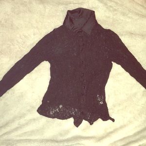 Black Lace Women’s Long Sleeve Shirt